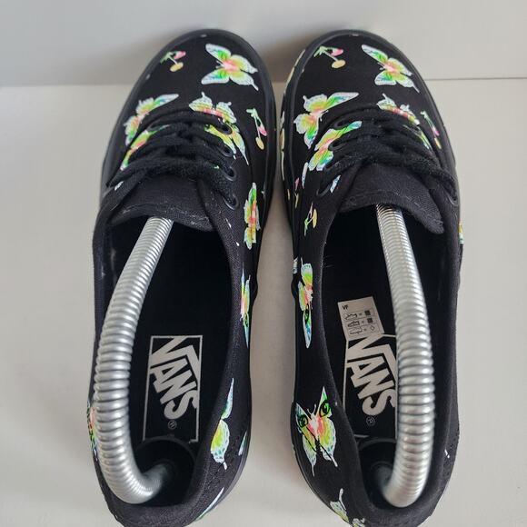 VANS Women's Size 7.5 Platform Black Morphe Blackout Butterfly Eye Glow Dark - Picture 8 of 10